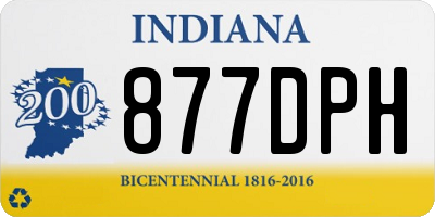 IN license plate 877DPH