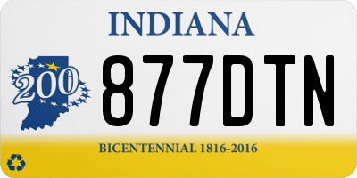 IN license plate 877DTN