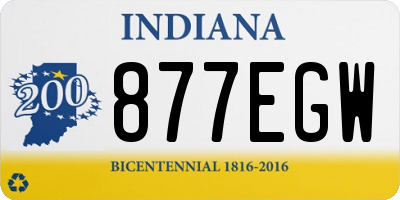IN license plate 877EGW