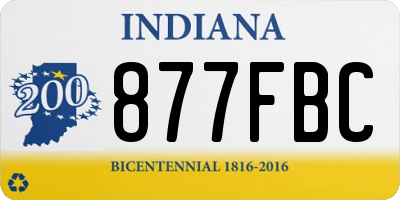 IN license plate 877FBC