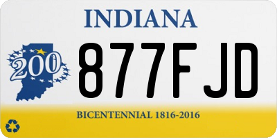 IN license plate 877FJD