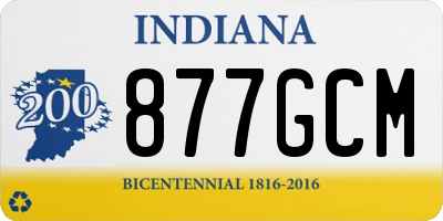 IN license plate 877GCM