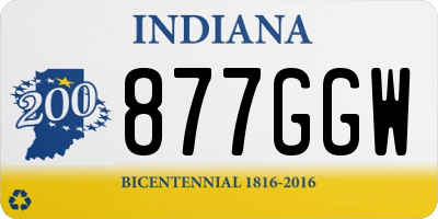 IN license plate 877GGW