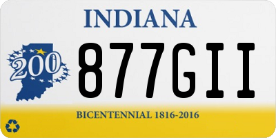 IN license plate 877GII