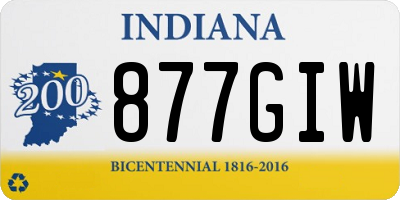IN license plate 877GIW