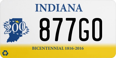 IN license plate 877GO