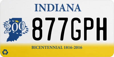 IN license plate 877GPH