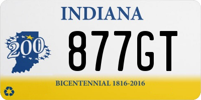 IN license plate 877GT