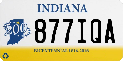 IN license plate 877IQA