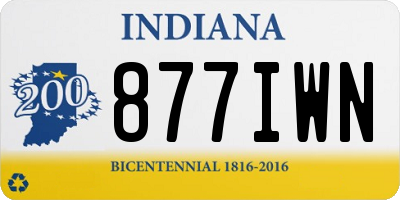 IN license plate 877IWN