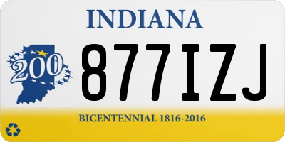 IN license plate 877IZJ