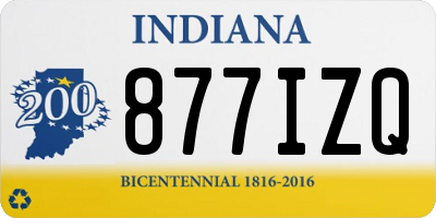 IN license plate 877IZQ