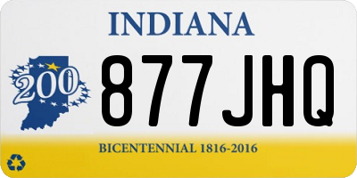 IN license plate 877JHQ