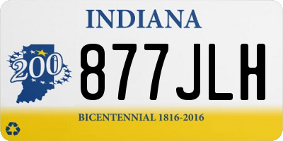 IN license plate 877JLH