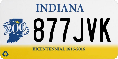 IN license plate 877JVK