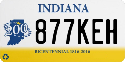 IN license plate 877KEH
