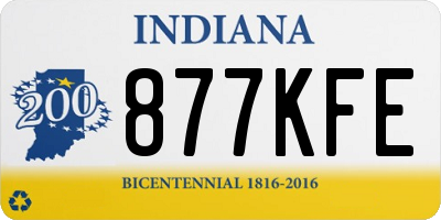 IN license plate 877KFE