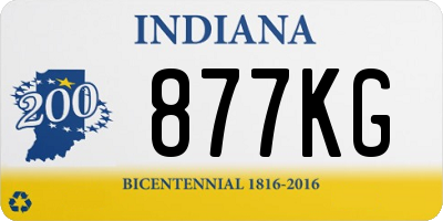 IN license plate 877KG