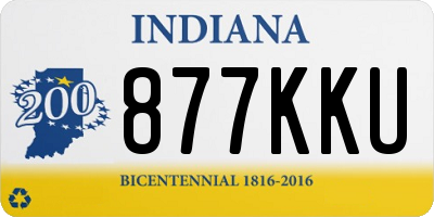 IN license plate 877KKU