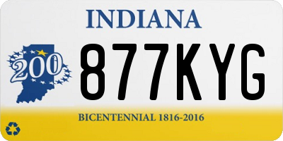 IN license plate 877KYG
