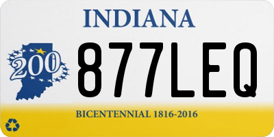 IN license plate 877LEQ