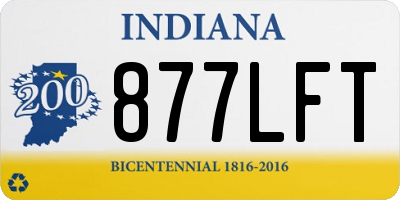 IN license plate 877LFT