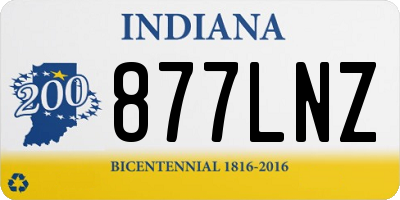 IN license plate 877LNZ