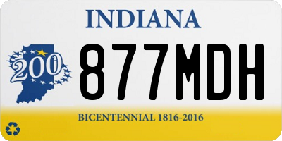 IN license plate 877MDH