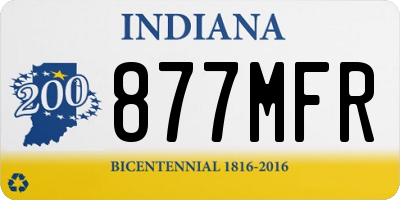 IN license plate 877MFR