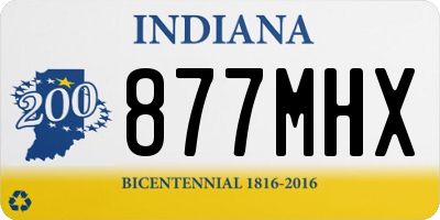 IN license plate 877MHX
