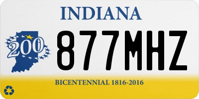 IN license plate 877MHZ