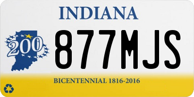 IN license plate 877MJS