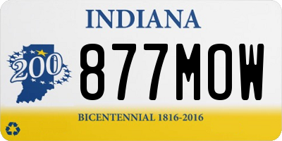 IN license plate 877MOW