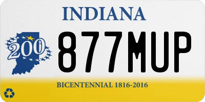 IN license plate 877MUP