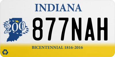 IN license plate 877NAH