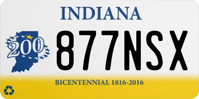 IN license plate 877NSX