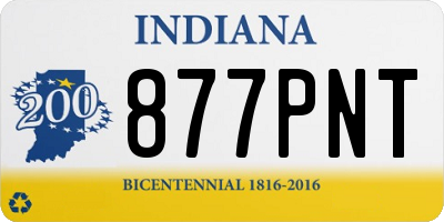 IN license plate 877PNT