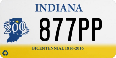 IN license plate 877PP