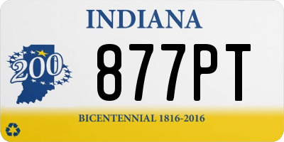 IN license plate 877PT