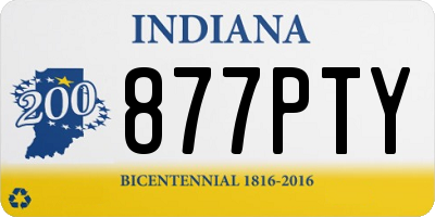 IN license plate 877PTY