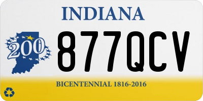 IN license plate 877QCV