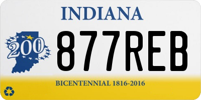 IN license plate 877REB