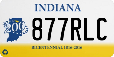 IN license plate 877RLC