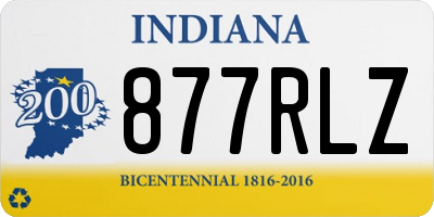 IN license plate 877RLZ