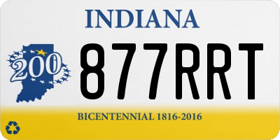 IN license plate 877RRT