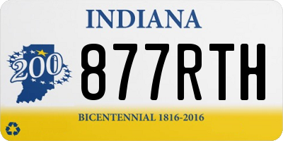 IN license plate 877RTH