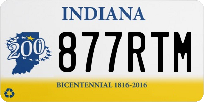 IN license plate 877RTM