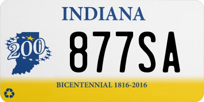 IN license plate 877SA