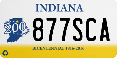 IN license plate 877SCA