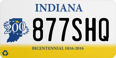 IN license plate 877SHQ